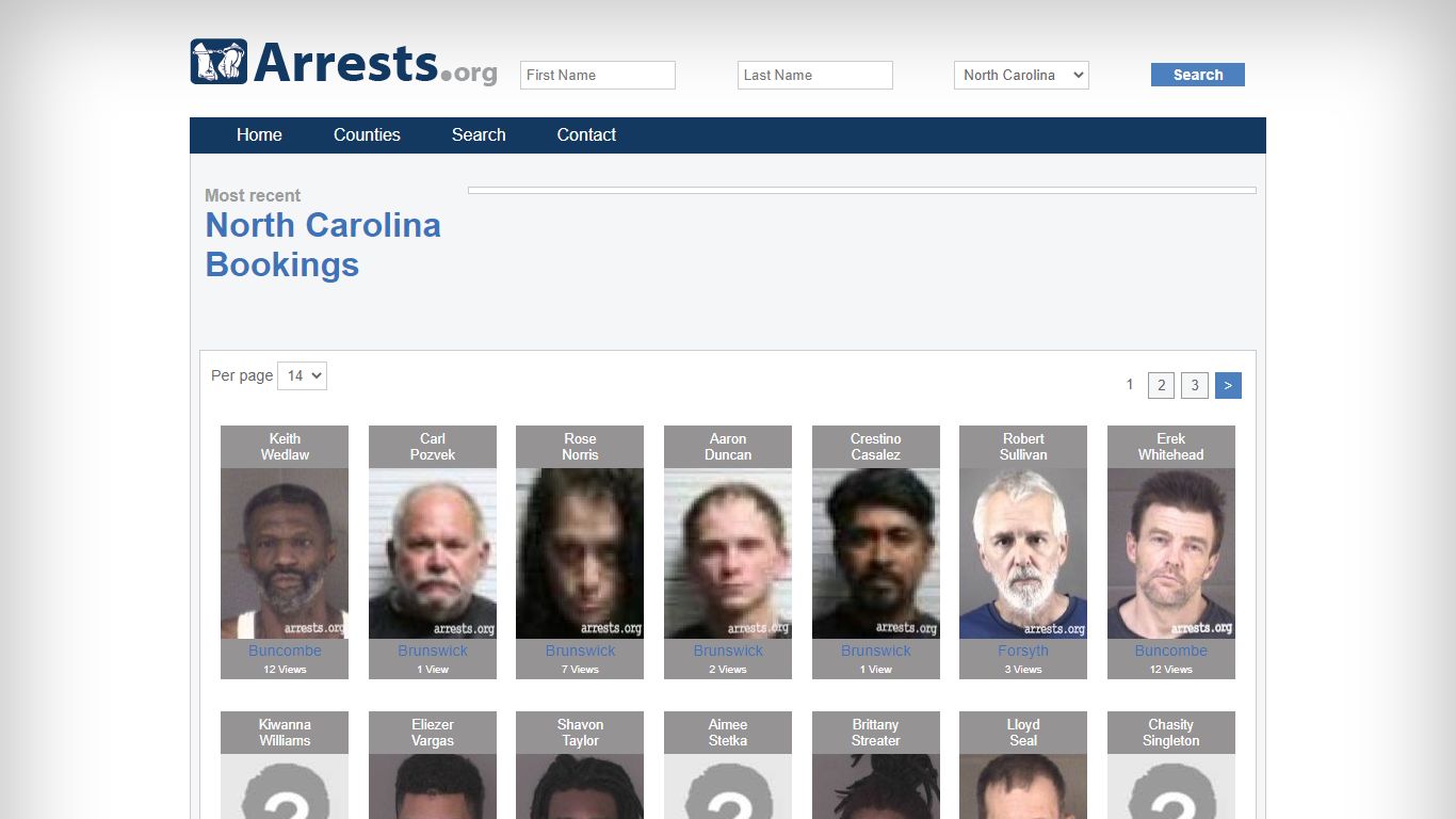 North Carolina Arrests and Inmate Search